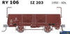 Sds-Ry106 Sds Models Vr Iz-Type Open-Wagon Brown 1950S-60S #Iz-203 Ho Scale Rolling Stock