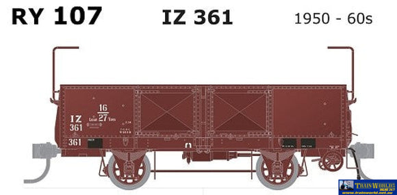Sds-Ry107 Sds Models Vr Iz-Type Open-Wagon Brown 1950S-60S #Iz-361 Ho Scale Rolling Stock