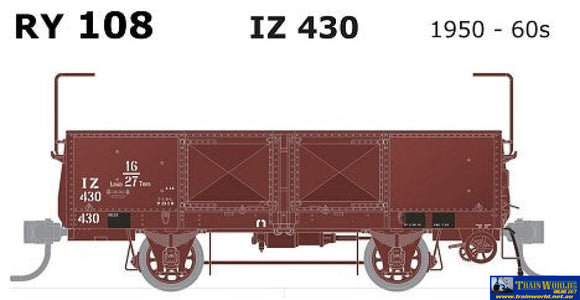 Sds-Ry108 Sds Models Vr Iz-Type Open-Wagon Brown 1950S-60S #Iz-430 Ho Scale Rolling Stock