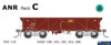 Sds-Soc110 Austrains-Neo Anr Aoqy-Type Concentrate-Wagon Anr-Red *Pack-C* #Aoqy-108; Aoqy-152;
