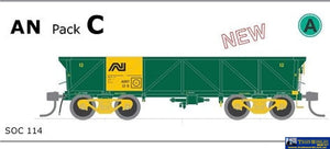 Sds-Soc114 Sds Models Sar So / Soc Concentrate Wagon Aoqy An Green Pack C (5) Ho Scale Rolling Stock