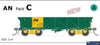 Sds-Soc114 Sds Models Sar So / Soc Concentrate Wagon Aoqy An Green Pack C (5) Ho Scale Rolling Stock