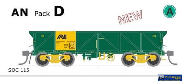Sds-Soc115 Sds Models Sar So / Soc Concentrate Wagon Aoqy An Green Pack D (5) Ho Scale Rolling Stock