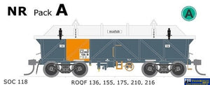 Sds-Soc118 Austrains-Neo Roqf-Type Concentrate-Wagon Nr-Grey/Orange *Pack-A* #Roqf-136; Roqf-155;