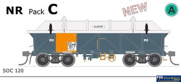 Sds-Soc120 Sds Models Sar So / Soc Concentrate Wagon Roqf Nrc Grey Pack C With Covers (5) Ho Scale