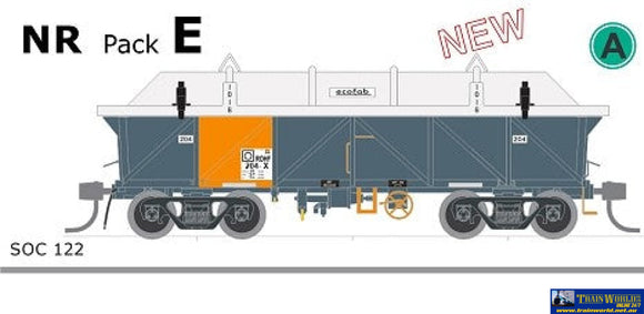 Sds-Soc122 Sds Models Sar So / Soc Concentrate Wagon Rohf Nrc Grey Pack E With Covers (5) Ho Scale