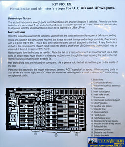 Sem-E05 Steam Era Models E6 Hand-Brake & Shunters Steps For U T Ub And Up Ho Part