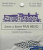 Sem-M03 Steam Era Models Screws 2Mm X 6Mm Pan-Head (20-Pack) Part