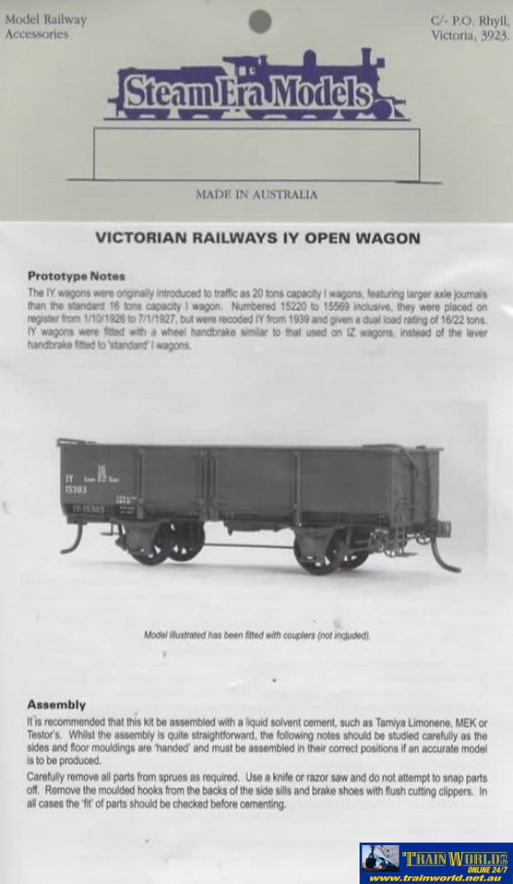 Sem-R03 Steam Era Models *Kit* Vr Iy-Type Open-Wagon Ho Scale Rolling Stock
