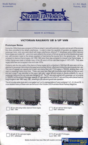 Sem-R10 Steam Era Models Kit Vr Up-Type Luggage-Van With Tt30-Bogies (1955-1961) Ho Scale Rolling