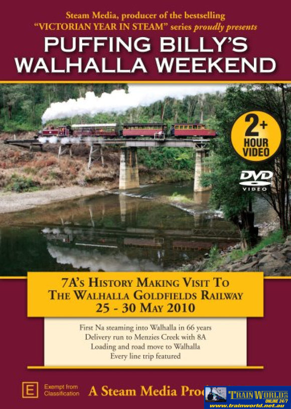 Smp-Sm025Dv Steam Media Productions Puffing Billy’s Walhalla Weekend Cdanddvd