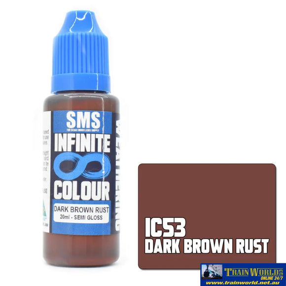 Sms-Ic53 The Scale Modellers Supply Infinite Colour Dark Brown Rust 20Ml Glueandpaint