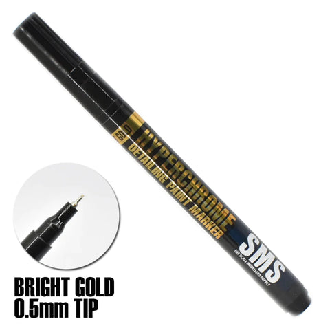 Sms-Mkr02 The Scale Modellers Supply Hyperchrome Marker (Bright Gold) 0.5Mm Glueandpaint