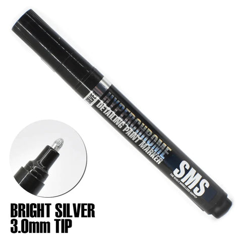 Sms-Mkr03 The Scale Modellers Supply Hyperchrome Marker (Bright Silver) 3.0Mm Glueandpaint