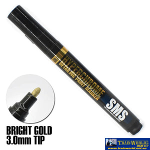 Sms-Mkr04 The Scale Modellers Supply Hyperchrome Marker (Bright Gold) 3.0Mm Glueandpaint