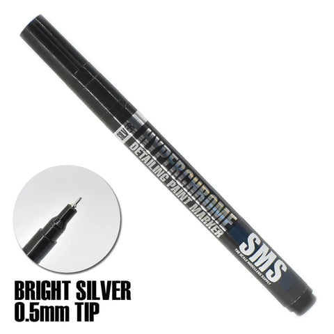 Sms-Mrk01 The Scale Modellers Supply Hyperchrome Marker (Bright Silver) 0.5Mm Glueandpaint