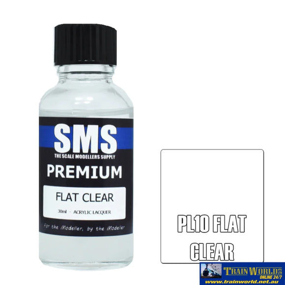 Sms-Pl10 The Scale Modellers Supply Premium Acrylic-Lacquer Paint Clear Flat 30Ml Glueandpaint