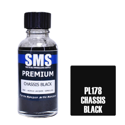 Sms-Pl178 The Scale Modellers Supply Premium Acrylic-Lacquer Paint Chassis Black 30Ml Glueandpaint
