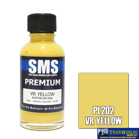 Sms-Pl202 The Scale Modellers Supply Premium Acrylic-Lacquer Paint Australian Rail Series Vr Yellow