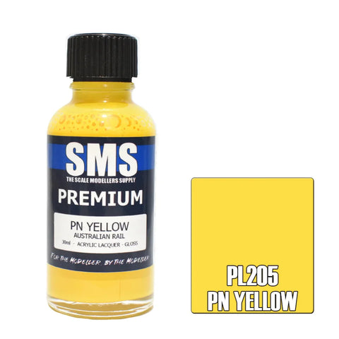 Sms-Pl205 The Scale Modellers Supply Premium Acrylic-Lacquer Paint Australian Rail Series Pn Yellow