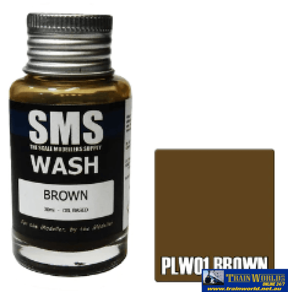 Sms-Plw01 The Scale Modellers Supply Wash Brown Oil Based 30Ml Glueandpaint
