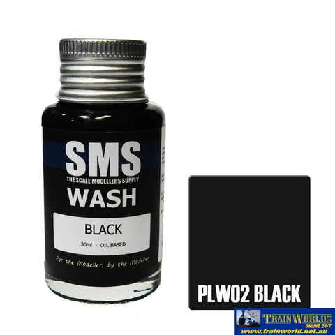 Sms-Plw02 The Scale Modellers Supply Wash Black Oil Based 30Ml Glueandpaint