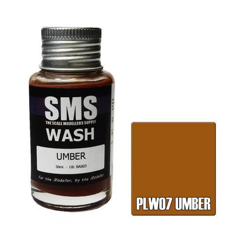 Sms-Plw07 The Scale Modellers Supply Wash Umber Oil Based 30Ml Glueandpaint