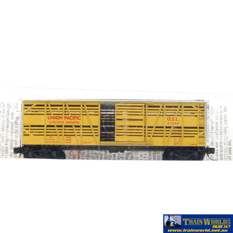SSH-1012 Used Goods Micro Trains Lines 40’ Stock Car Union Pacific N Scale - Rolling Stock