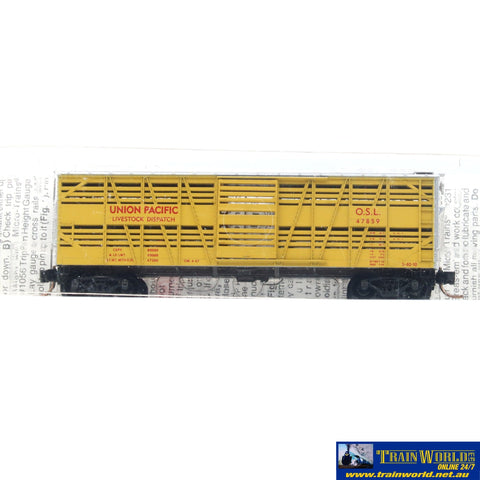 SSH-1013 Used Goods Micro Trains Lines 40’ Stock Car Union Pacific N Scale - Rolling Stock