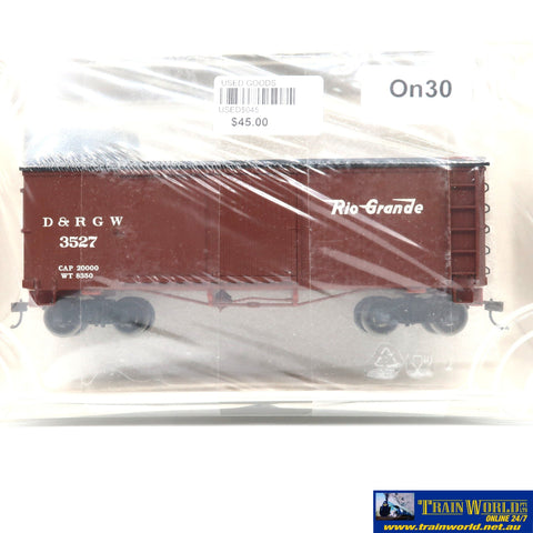 SSH-1179 Used Goods Bachmann D&RGW Box Car #3527 On30 Scale - Rolling Stock