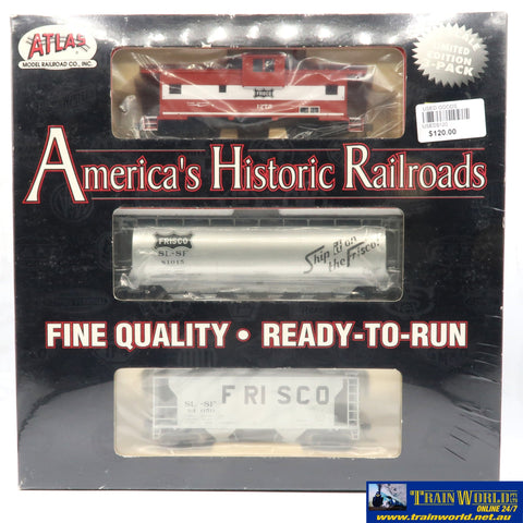 SSH-1186 Used Goods Atlas Frisco 3 pack HO Scale - Rolling Stock