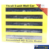 SSH-1187 Used Goods Intermountain Thrall 5 unit well Car APLX liner train HO Scale - Rolling Stock
