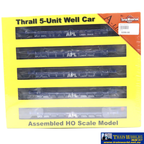 SSH-1188 Used Goods Intermountain Thrall 5 unit well Car APLX liner train HO Scale - Rolling Stock