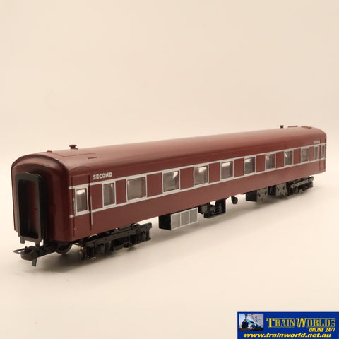 Ssh-216 Used Goods Powerline Models Victorian Railways S Car Vr Red/Silver Second Ho Scale