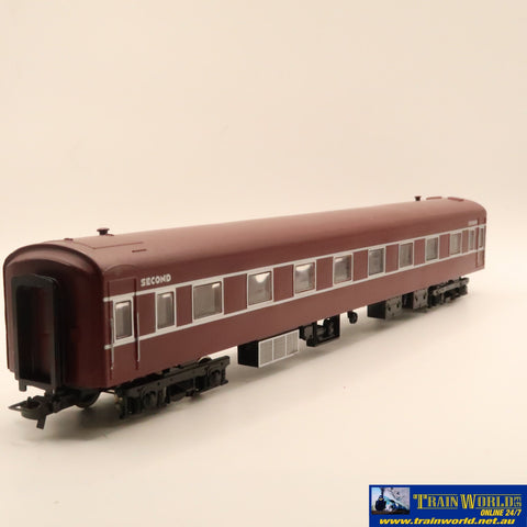 Ssh-222 Used Goods Powerline Models Victorian Railways S Car Vr Red/Silver Second Ho Scale