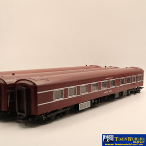 Ssh-223 Used Goods Powerline Models Victorian Railways S Car Vr Red/Silver 3 Pack Ho Scale