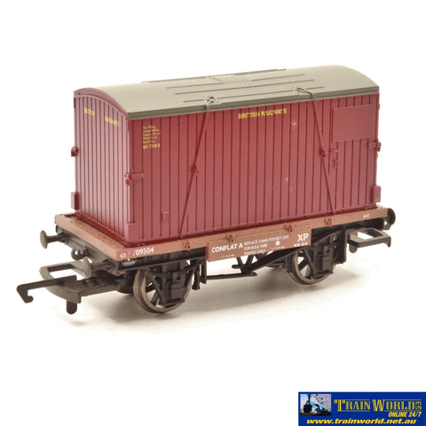 SSH-569 Used Goods Hornby BR Conflat & Container R6776 OO scale Rolling Stock