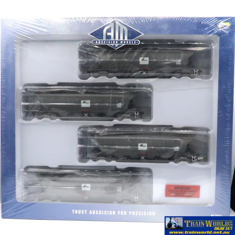 SSH-678 Used Goods Auscision Models NGTY Grain Hoppers Faded L7 weathered Grey NGH-4 HO Scale - Rolling Stock
