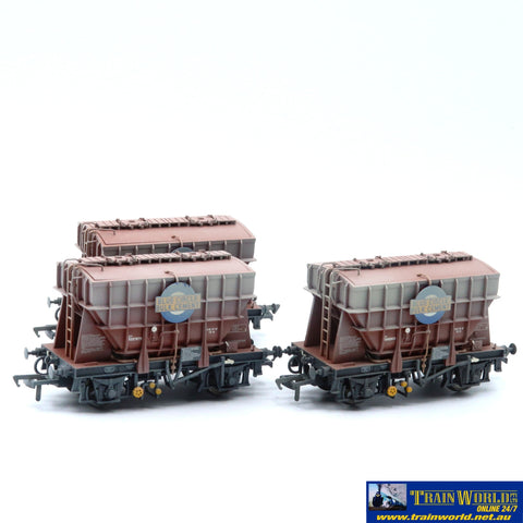 SSH-831 Used Goods Bachmann Branch Line Presflo 22T Cement Wagons ’Blue Circle Weathered’ (3) OO Scale - Rolling Stock