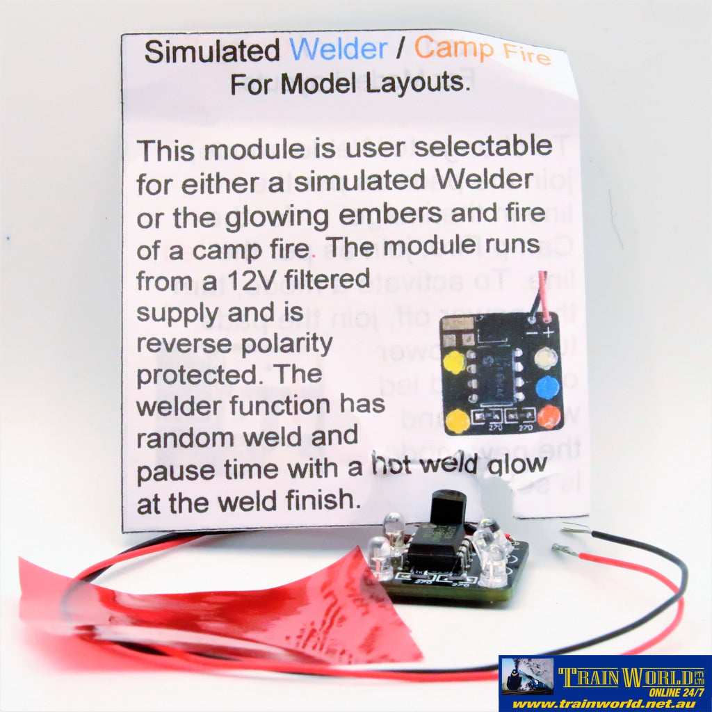 SSS-WCFM Simulated Welder/Camp Fire Module for model layouts. – Train World