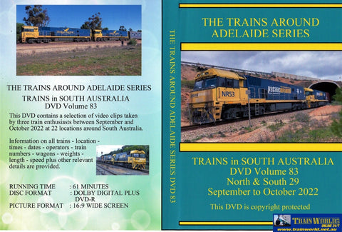 Taa-083 Trains Around Adelaide Series In Sa North & South Sep To Oct 2022 Dvd Cdanddvd