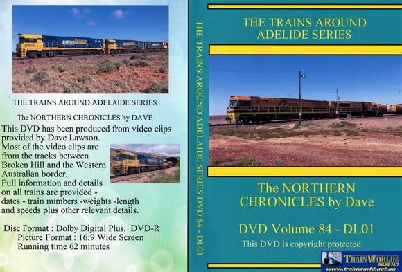 Taa-084 Trains Around Adelaide Series The Northern Chronicles Vol 84 Dl01 Dvd Cdanddvd