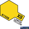 Tam-T81508 Tamiya Acrylic (Water) Paint Mini Gloss X-8 Lemon Yellow 10Ml Glueandpaint