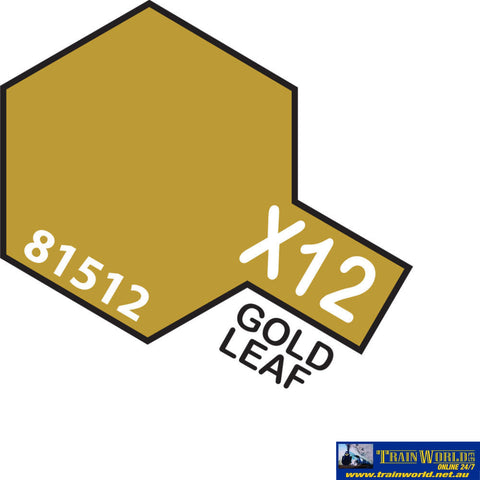 Tam-T81512 Tamiya Acrylic (Water) Paint Mini Gloss X-12 Gold Leaf 10Ml Glueandpaint