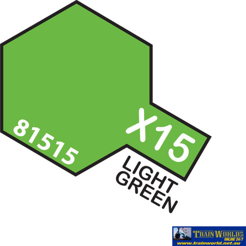 Tam-T81515 Tamiya Acrylic (Water) Paint Mini Gloss X-15 Light Green 10Ml Glueandpaint