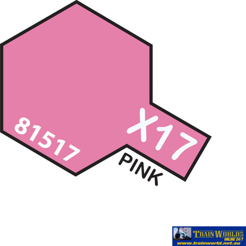 Tam-T81517 Tamiya Acrylic (Water) Paint Mini Gloss X-17 Pink 10Ml Glueandpaint