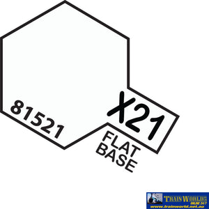 Tam-T81521 Tamiya Acrylic (Water) Paint Mini Gloss X-21 Flat Base 10Ml Glueandpaint