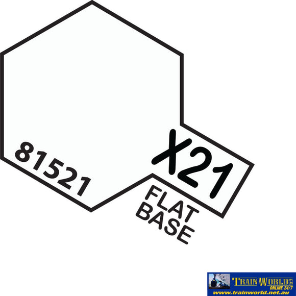 Tam-T81521 Tamiya Acrylic (Water) Paint Mini Gloss X-21 Flat Base 10Ml Glueandpaint