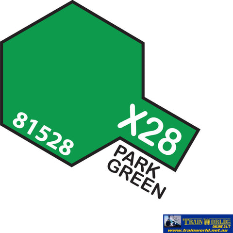 Tam-T81528 Tamiya Acrylic (Water) Paint Mini Gloss X-28 Park Green 10Ml Glueandpaint