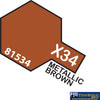 Tam-T81534 Tamiya Acrylic (Water) Paint Mini Gloss X-34 Metallic Brown 10Ml Glueandpaint